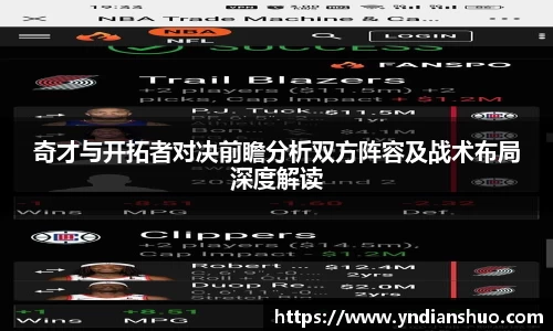 奇才与开拓者对决前瞻分析双方阵容及战术布局深度解读